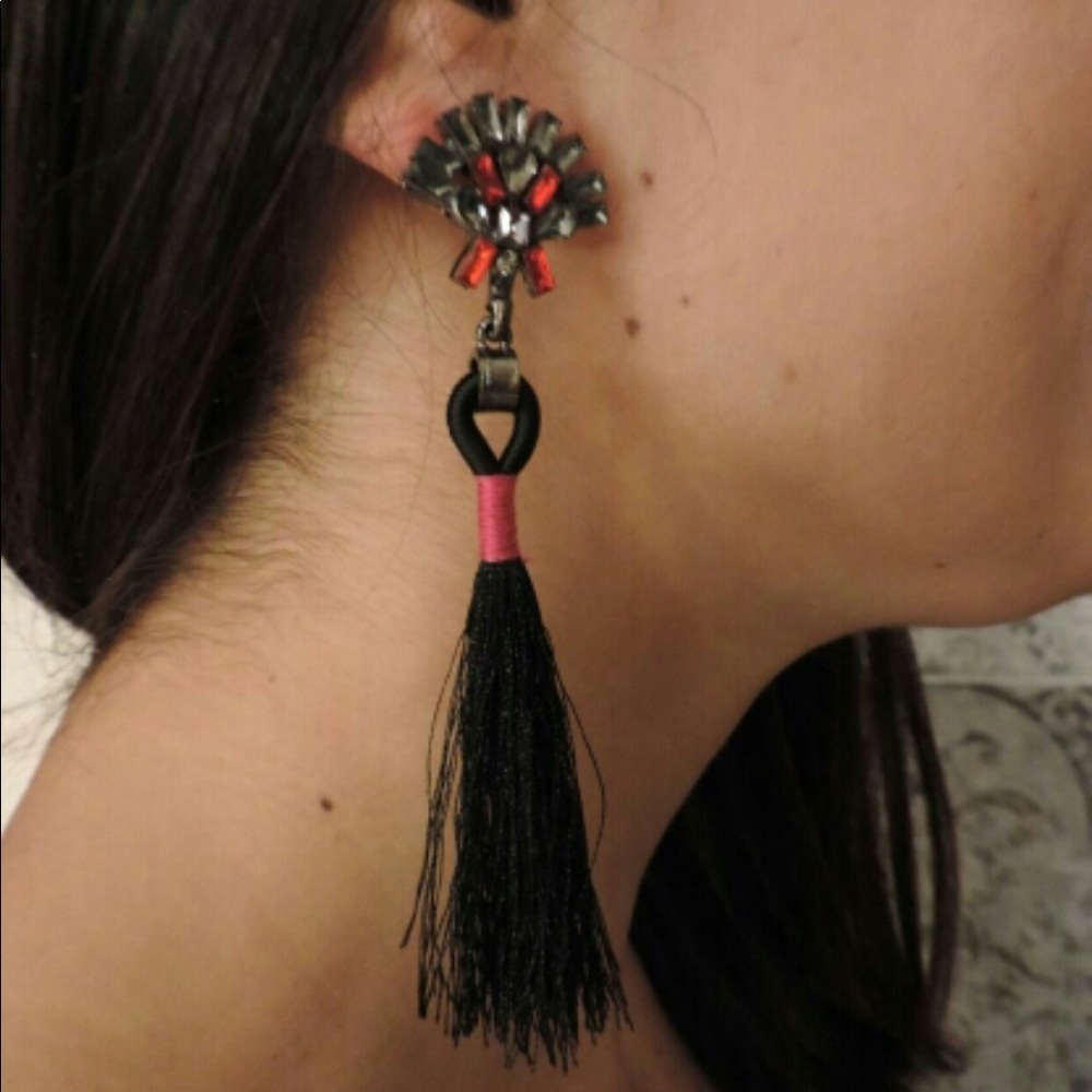 Royalty Jewels Black Indian Shagle Dangle Earring